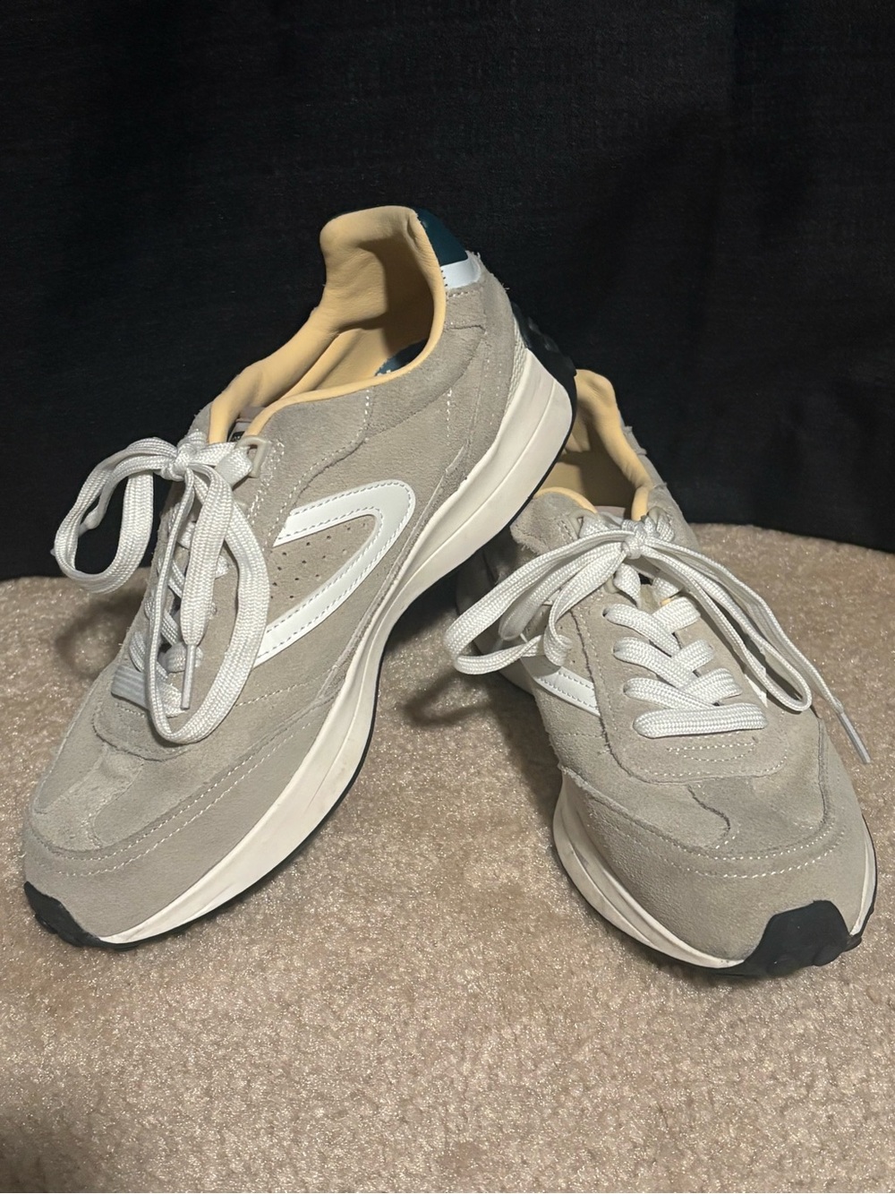 Women’s Swedish Tretorn Beige Suede Casual Sneakers - Neutral Lace-Up Comfort